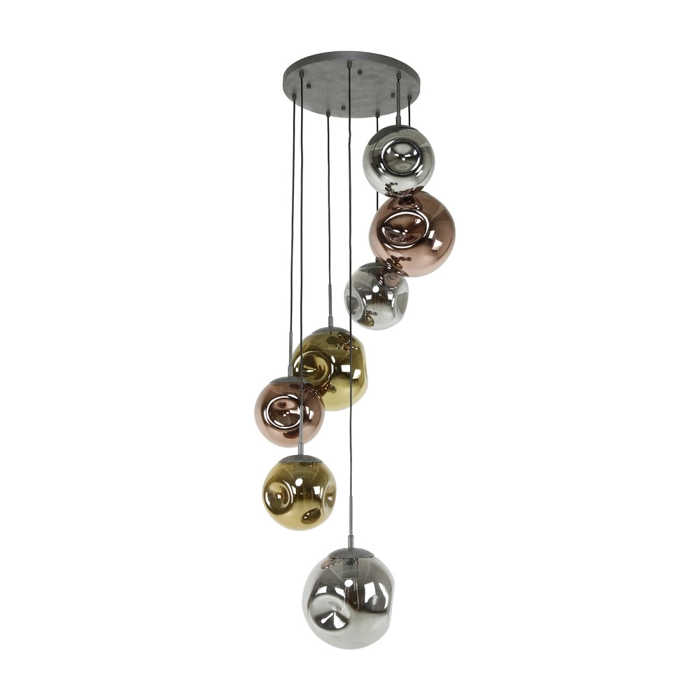 Vide pendant lamp Stellar 7 glass balls Lyora 8716803511699
