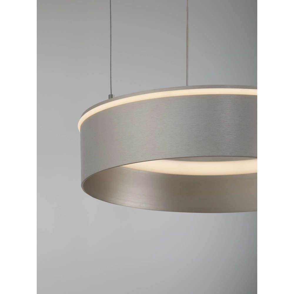 Modern pendant lamp Olivia nickel Ø 40cm Lyora 5212017494207