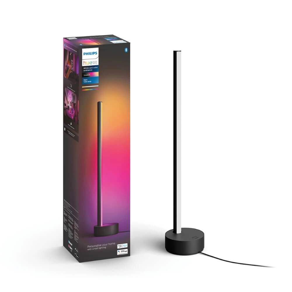 Table lamp Backlight Hue Gradient - 12W - White and Color 55cm black Philips 8718696176245