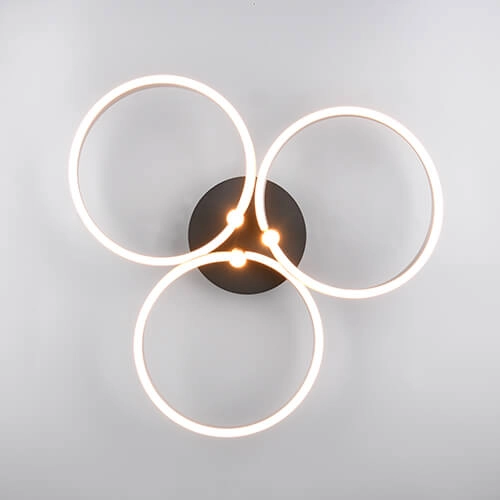 Curled led ceiling light Caruso Stainless steel - Ø 65.5cm Trio 4017807612974