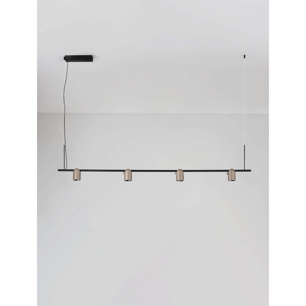 Pendant lamp Sirmos black with mocha brown Lyora 5212017461889