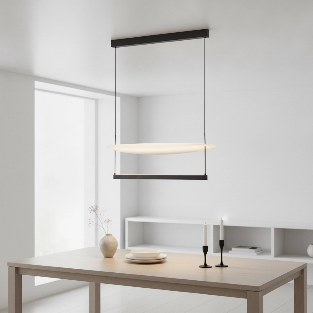 Design pendant lamp Diona Ø 80cm black with white