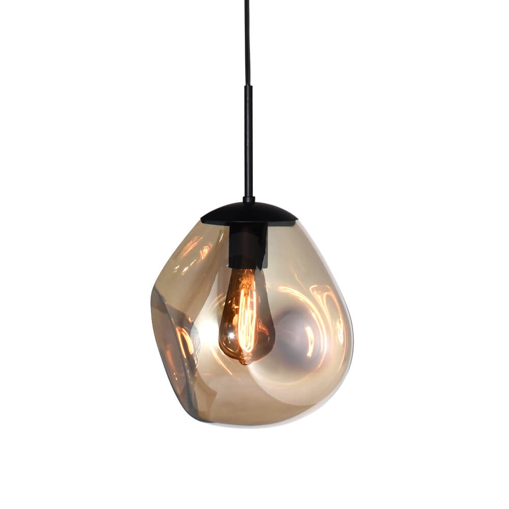 Hanging lamp Lava 1x gold glass Ø 24cm