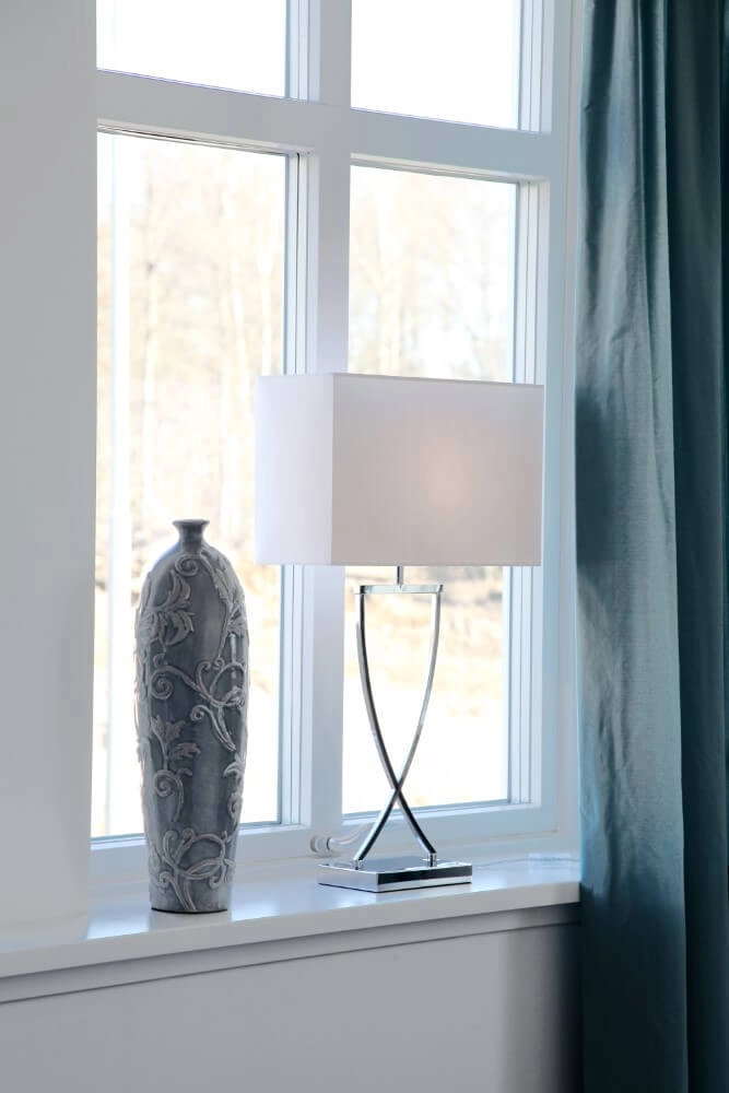 Table lamp Omega chrome white By Rydéns 7391741204486