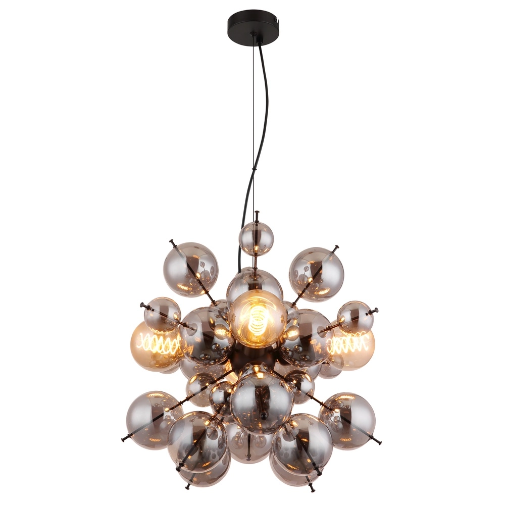 Unique pendant lamp Udo smoke glass Ø 51cm