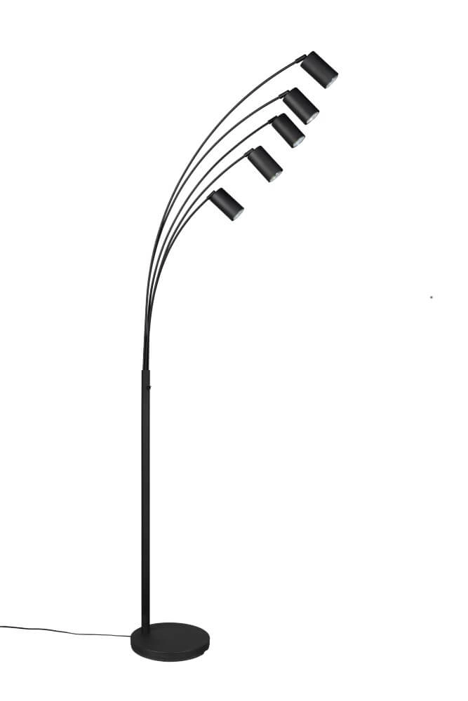 5-light floor lamp Marley Black Trio 4017807612363