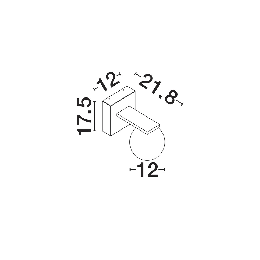 Wall lamp Oracle black Lyora 5212017465344