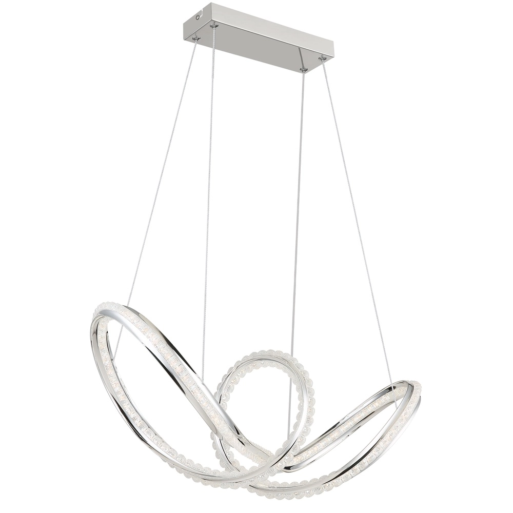Modern pendant lamp Evangeline chrome Globo 9007371583201