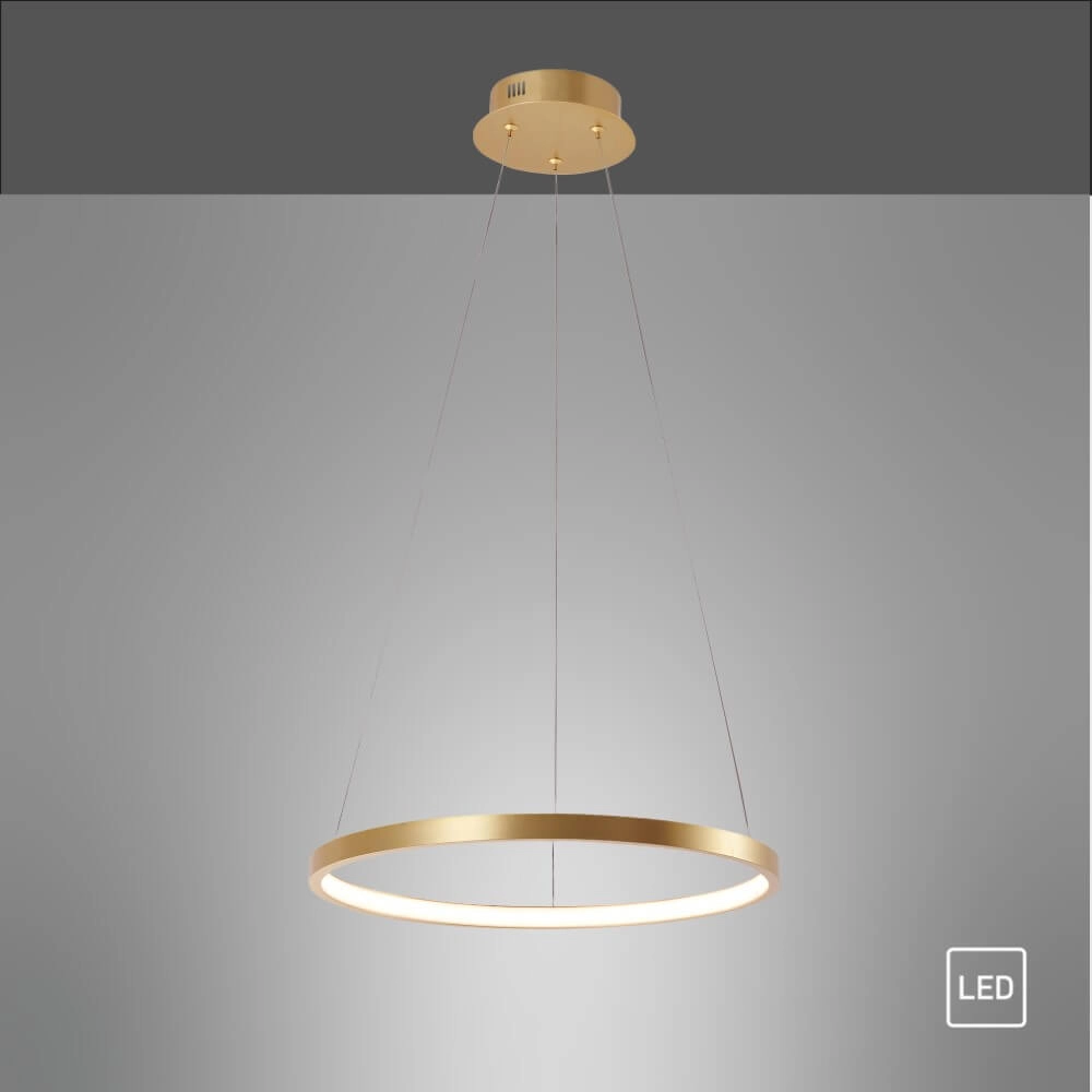 Round pendant lamp Circle gold Ø 39cm Just Light 4043689960391