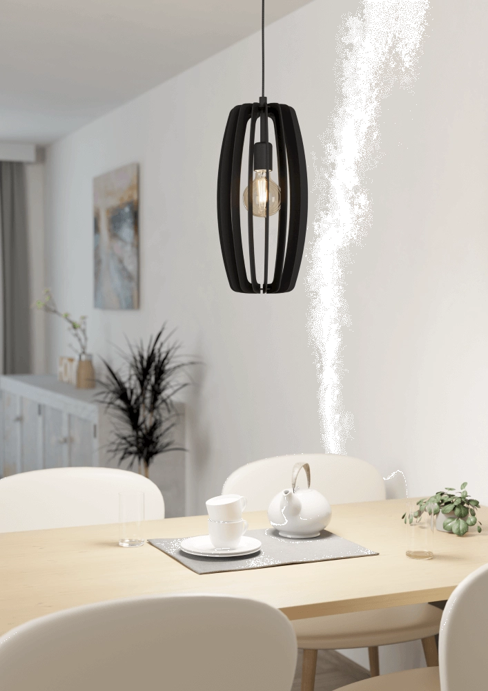 Black hanging lamp Bajazzara Ø 26cm Eglo 9008606244348