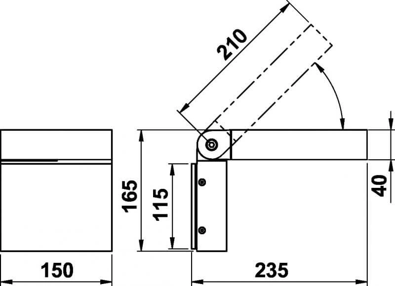 LED wall spot Parel 16cm Albert 4007235201116