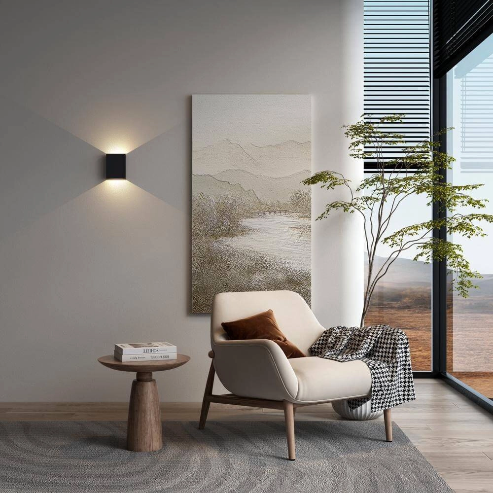 Sleek wall lamp Memphis black Artdelight 8720701102408