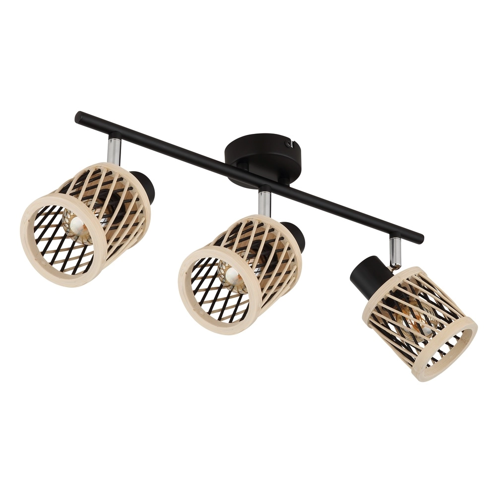 Wall lamp Mali 3-light black with caps Globo 9007371533718