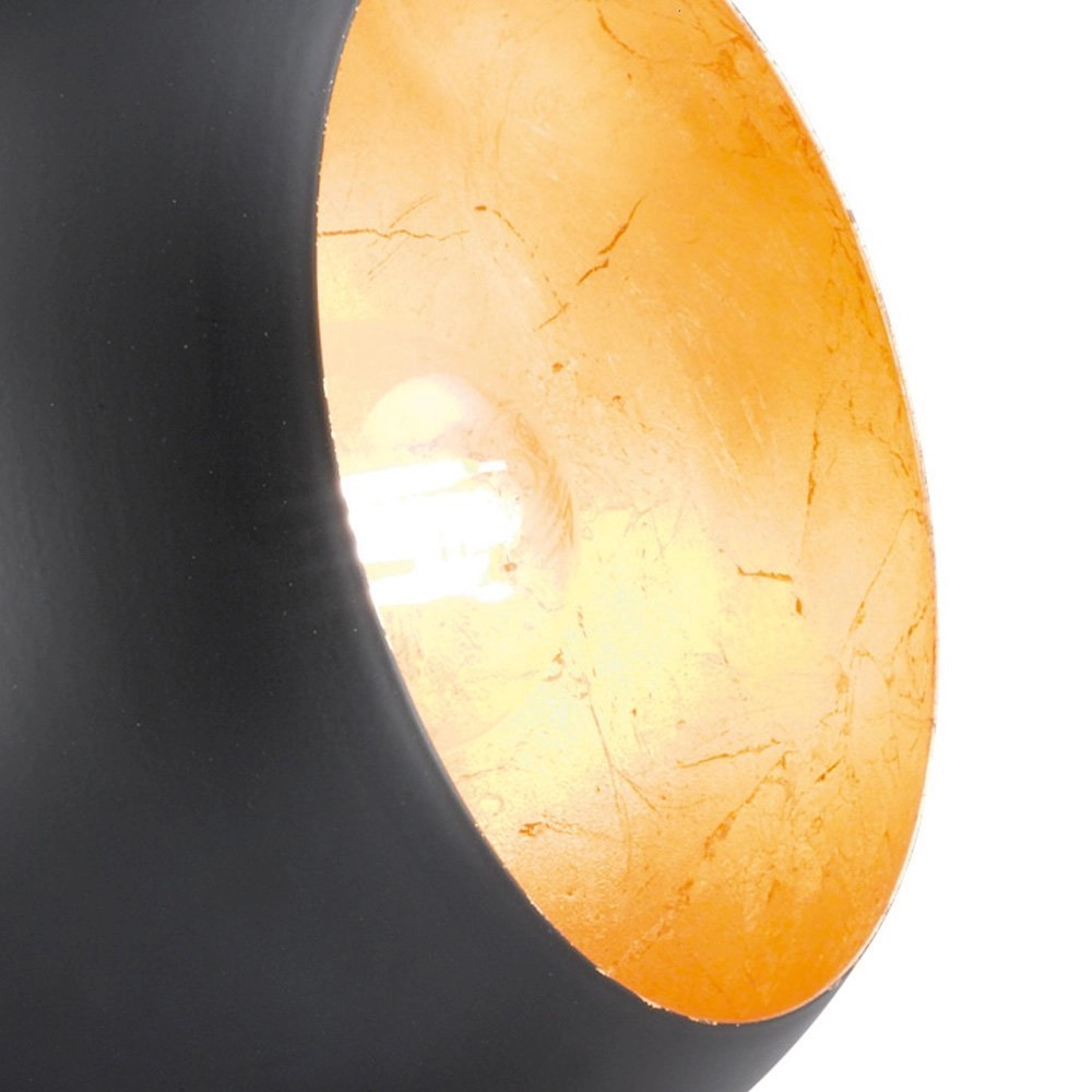 Table lamp Billy 15cm black with gold Trio 4017807352269