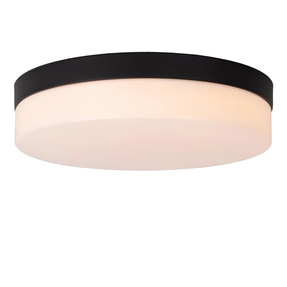 Ceiling light Biskit Ø 28cm - IP44 black Lucide 5411212792150