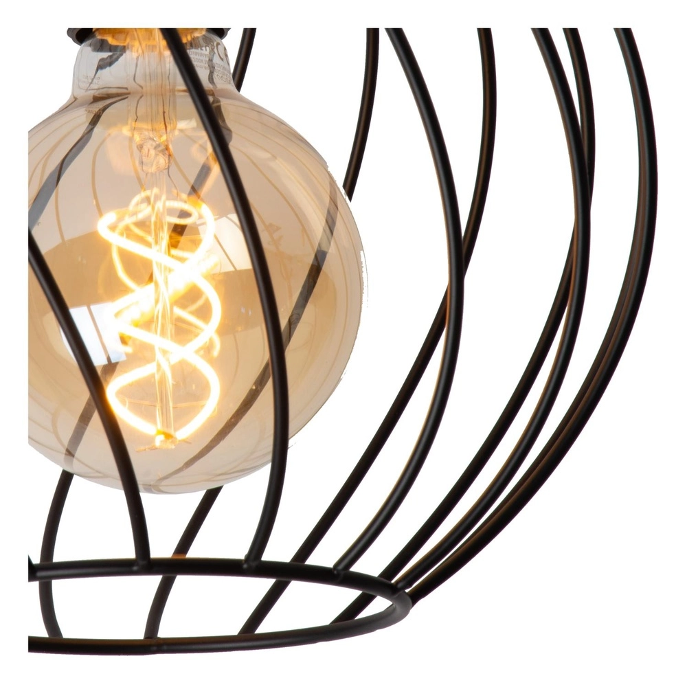 Ceiling lamp Danza black Ø 25cm Lucide 5411212211477