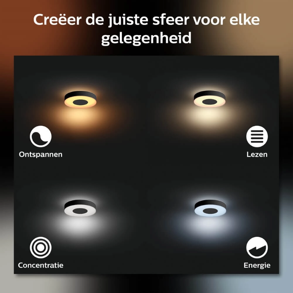 Bathroom ceiling lamp Hue Xamento - White and color Philips 8719514452251