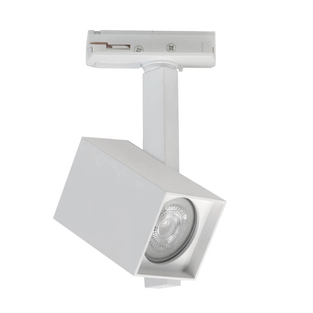 1-phase square track spotlight Oslo white - GU10