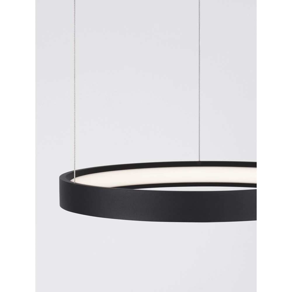 Round pendant lamp Perrine black Ø 40cm Lyora 5212017438379