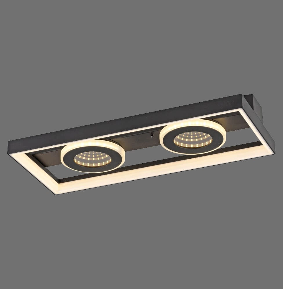 Rectangular ceiling lamp Traforo double Paul Neuhaus 4012248384893