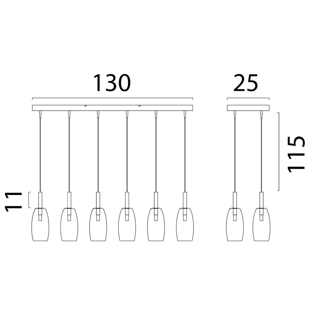 6L pendant lamp Ø 11.5cm Lido Olive with clear glass Masterlight 8718121335322