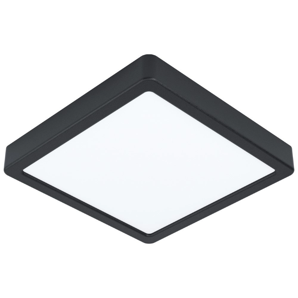 Square ceiling lamp Fueva 5 21cm - 4000K black