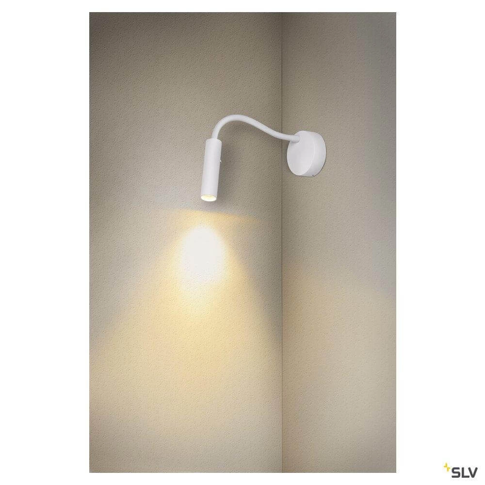 Flexible bedside lamp Karpo Goose white SLV 4024163262361