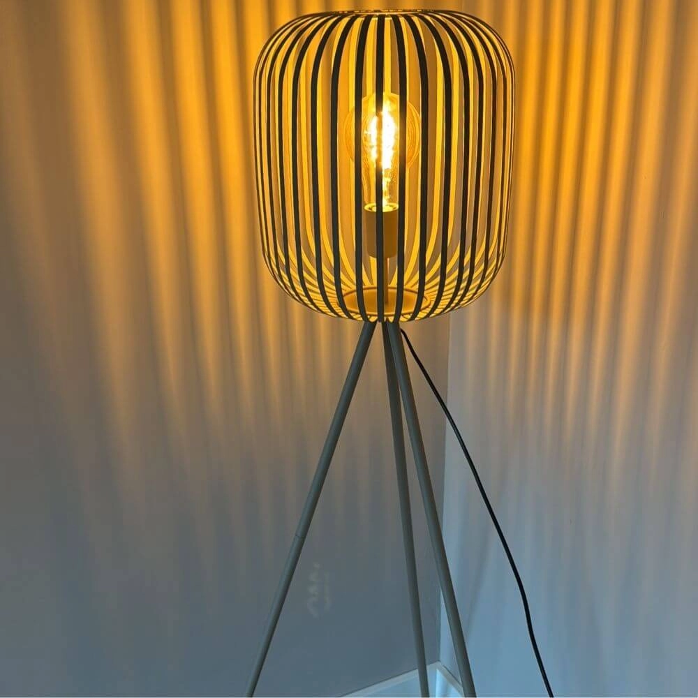 Sand Brown Floor Lamp Romazzina Ø 32.5cm Eglo 9008606244515