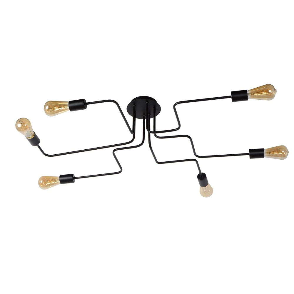 Ceiling lamp Lester 6-light black