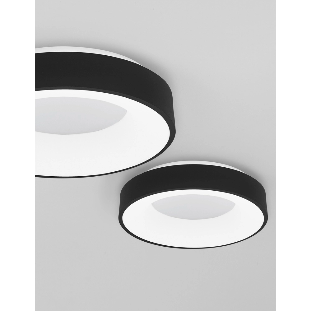 Ceiling lamp Rando Thin black Ø 38cm Lyora 5212017420039