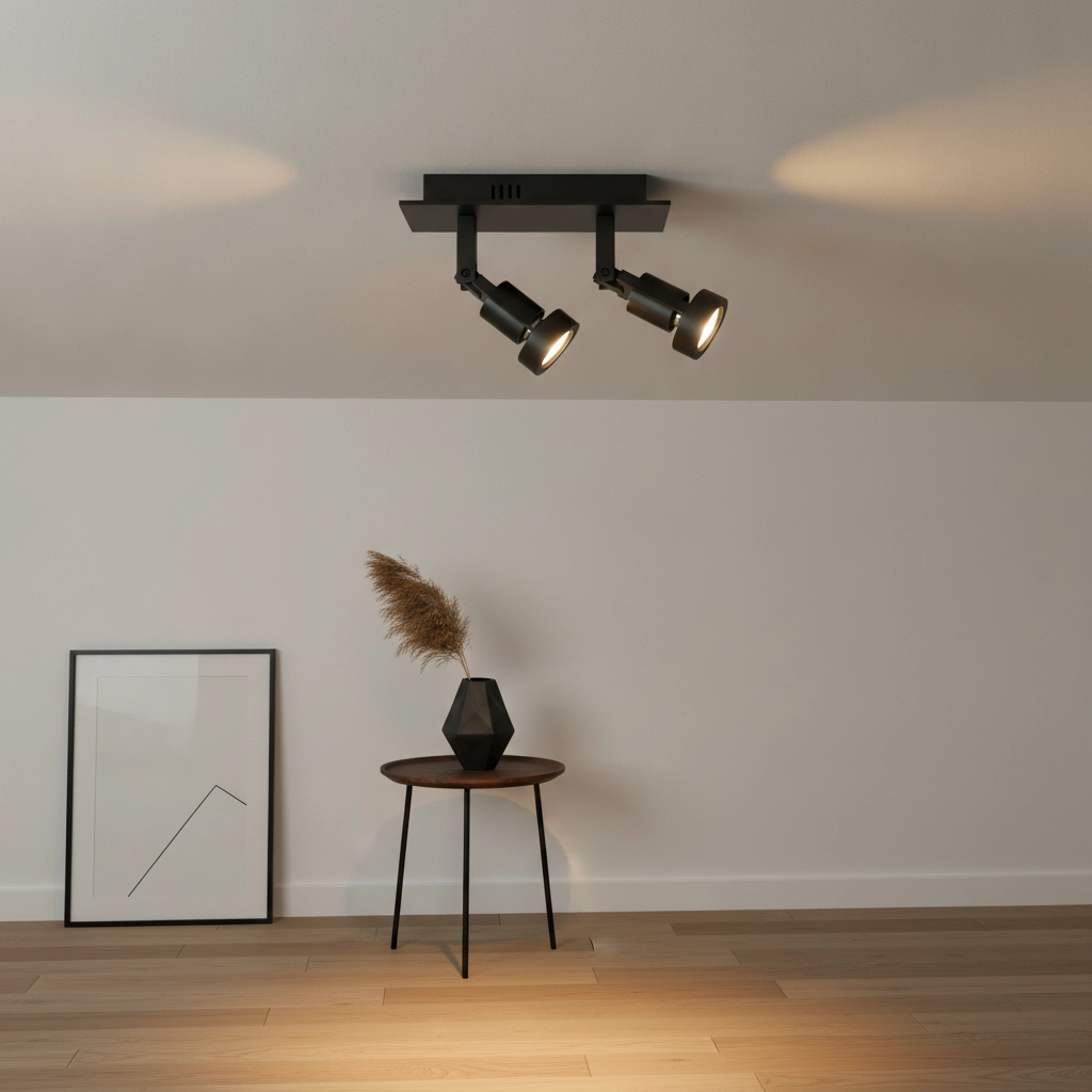 Black surface mounted spot Tech 2 lights