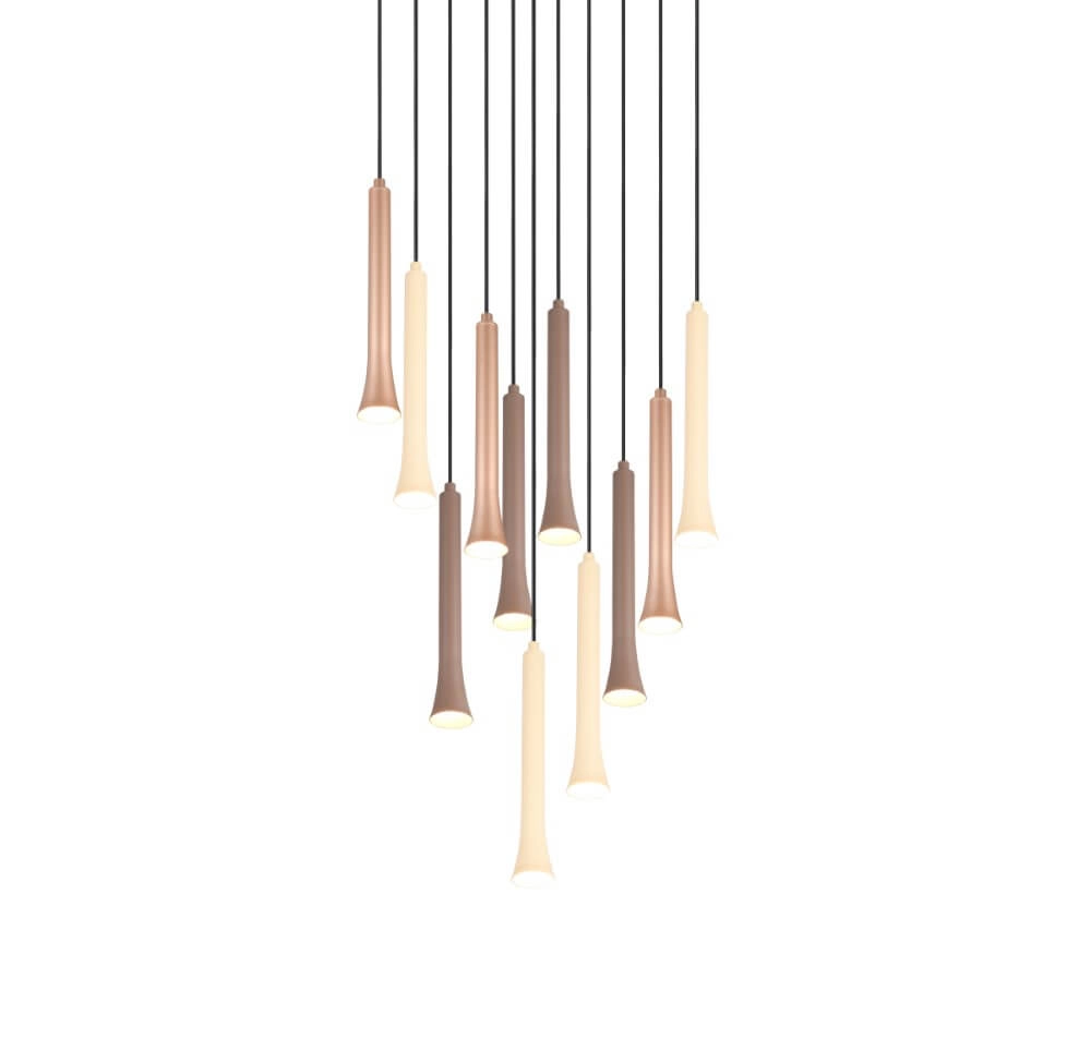 Multi pendant lamp Fiato Ø 40cm Trio 4017807616699