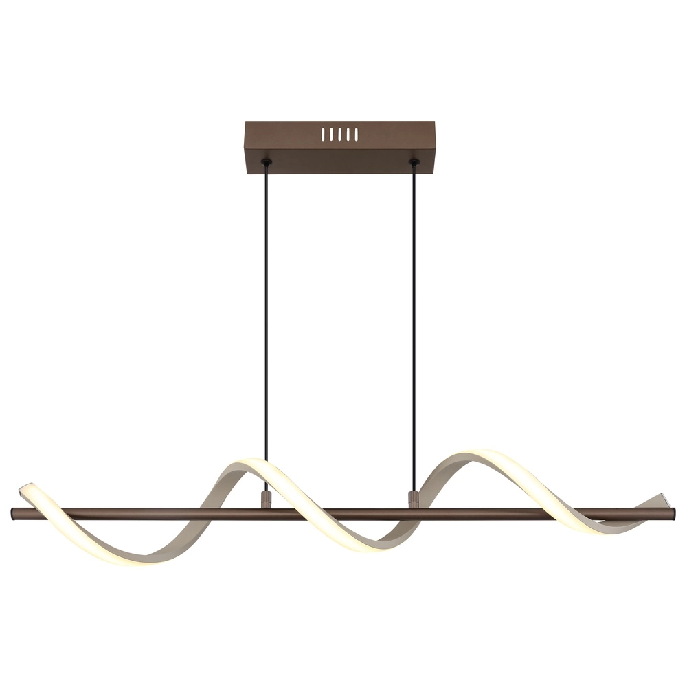 Pendant lamp Spiro bronze with sand brown Globo 9007371587315