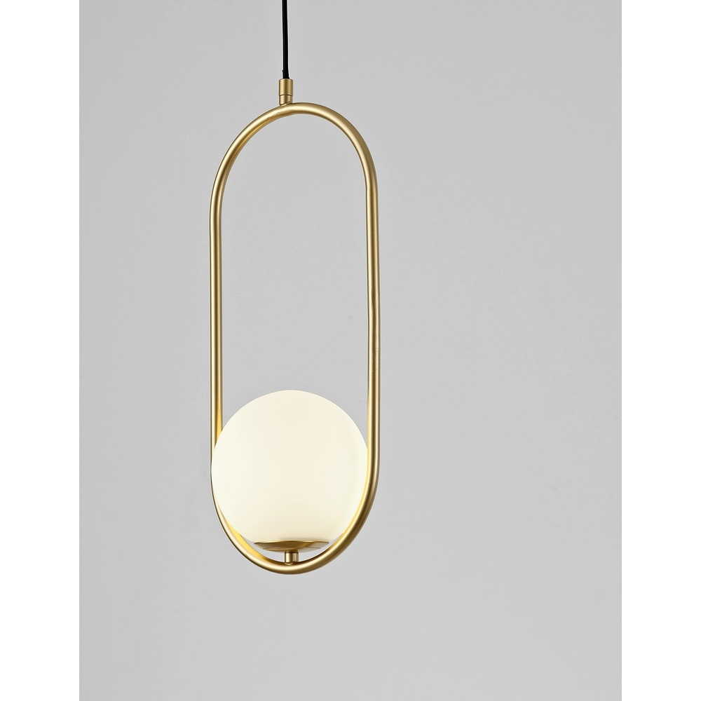 Design pendant lamp Obitar Single oval gold