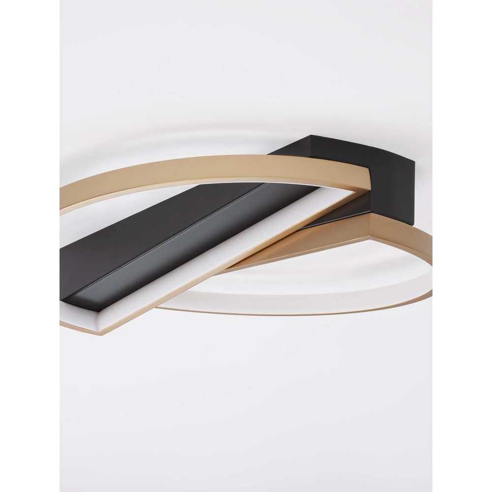 Design ceiling lamp Elize black with gold Ø 43,2cm Lyora 5212017433152
