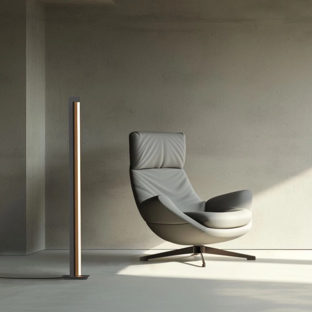 Floor lamp Pure-Lines wood Paul Neuhaus 4012248375754
