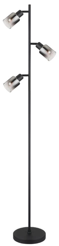 Floor lamp Hubertus with smoke glass Globo 9007371458011
