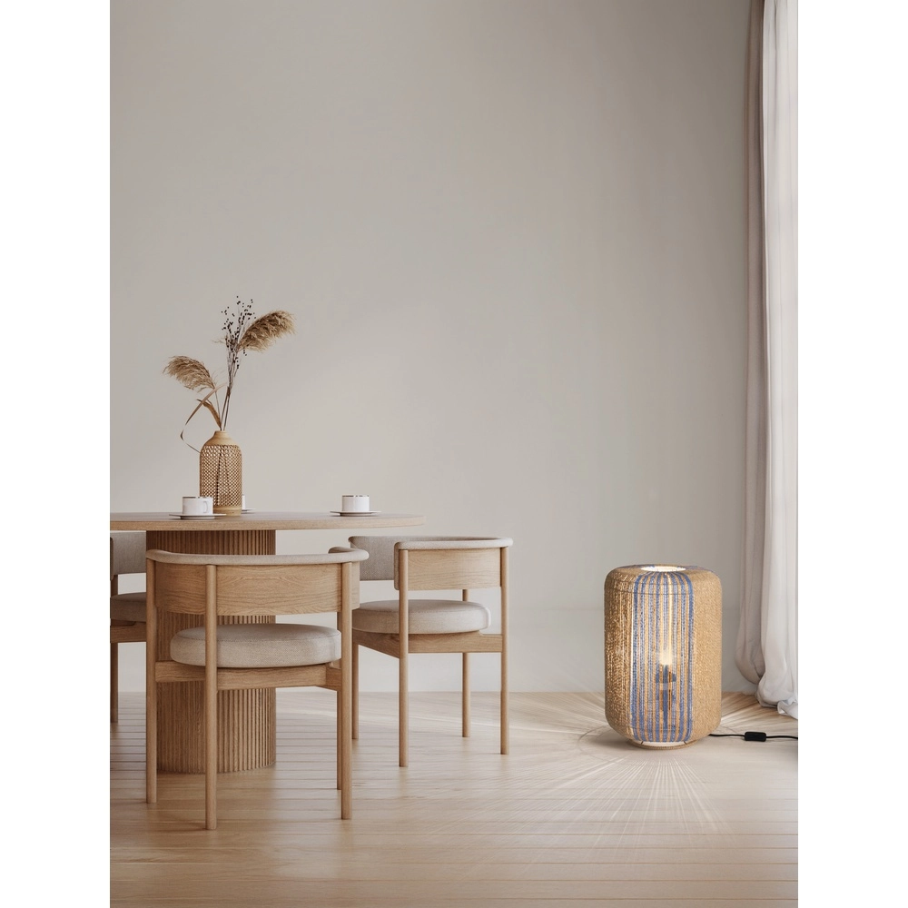 Table lamp Abby Ø 33cm brown with blue Lyora 5212017477385
