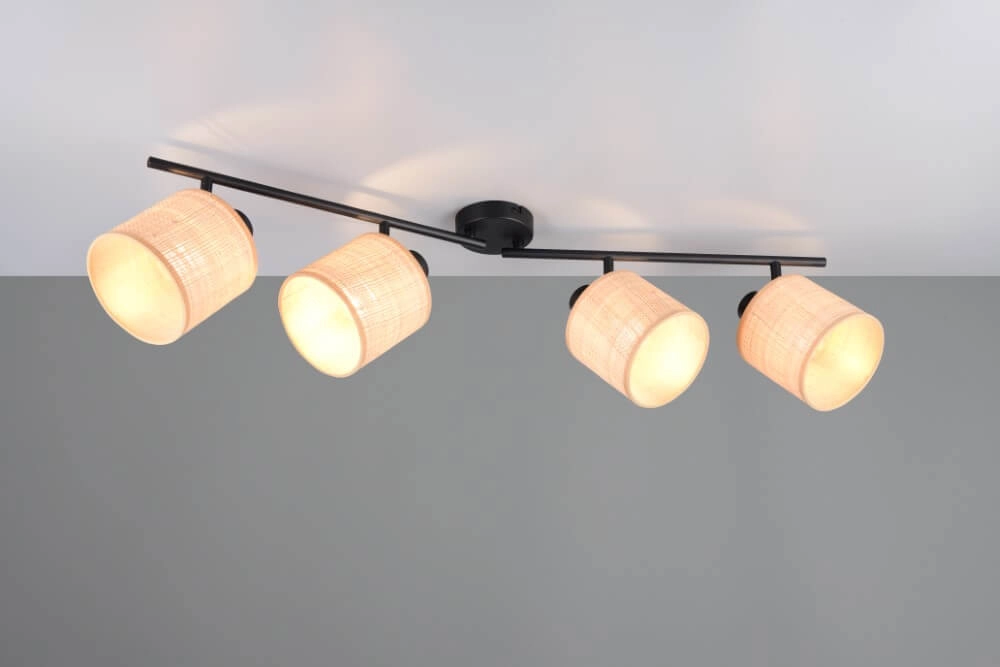 4-light ceiling lamp Aimee with cream caps Trio 4017807637359