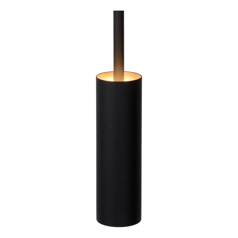 3-light design pendant lamp Tubule Black Lucide 5411212241863