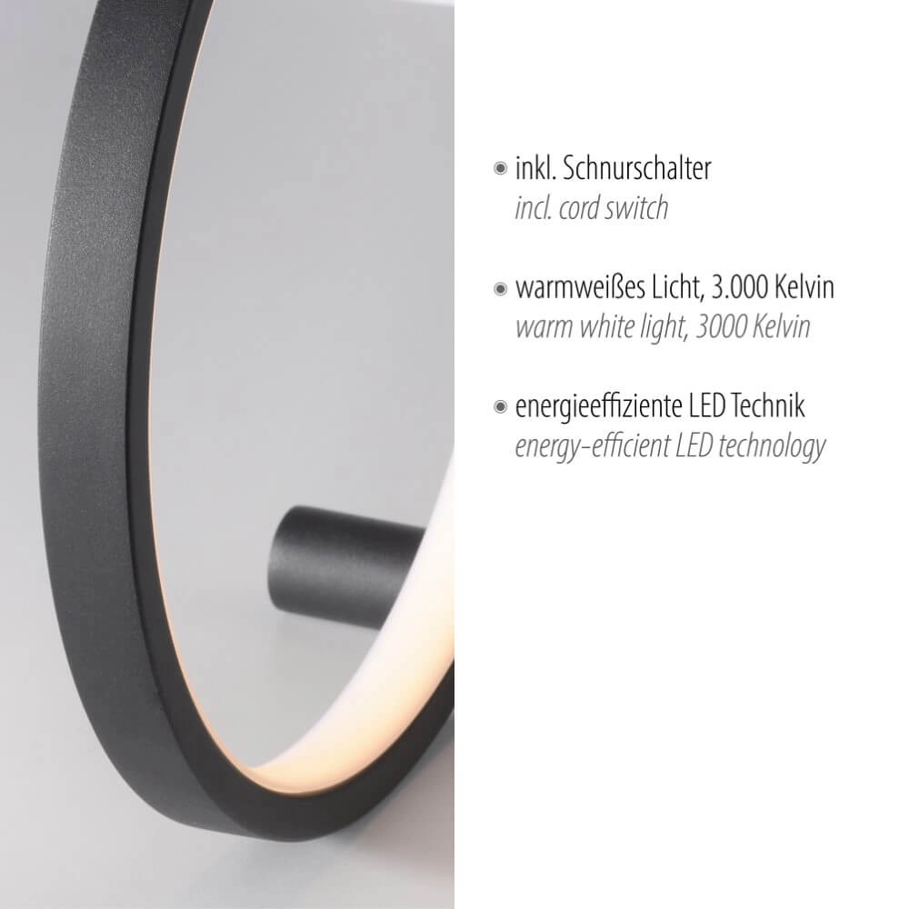 Black table lamp Mini Ritus Just Light 4043689000202