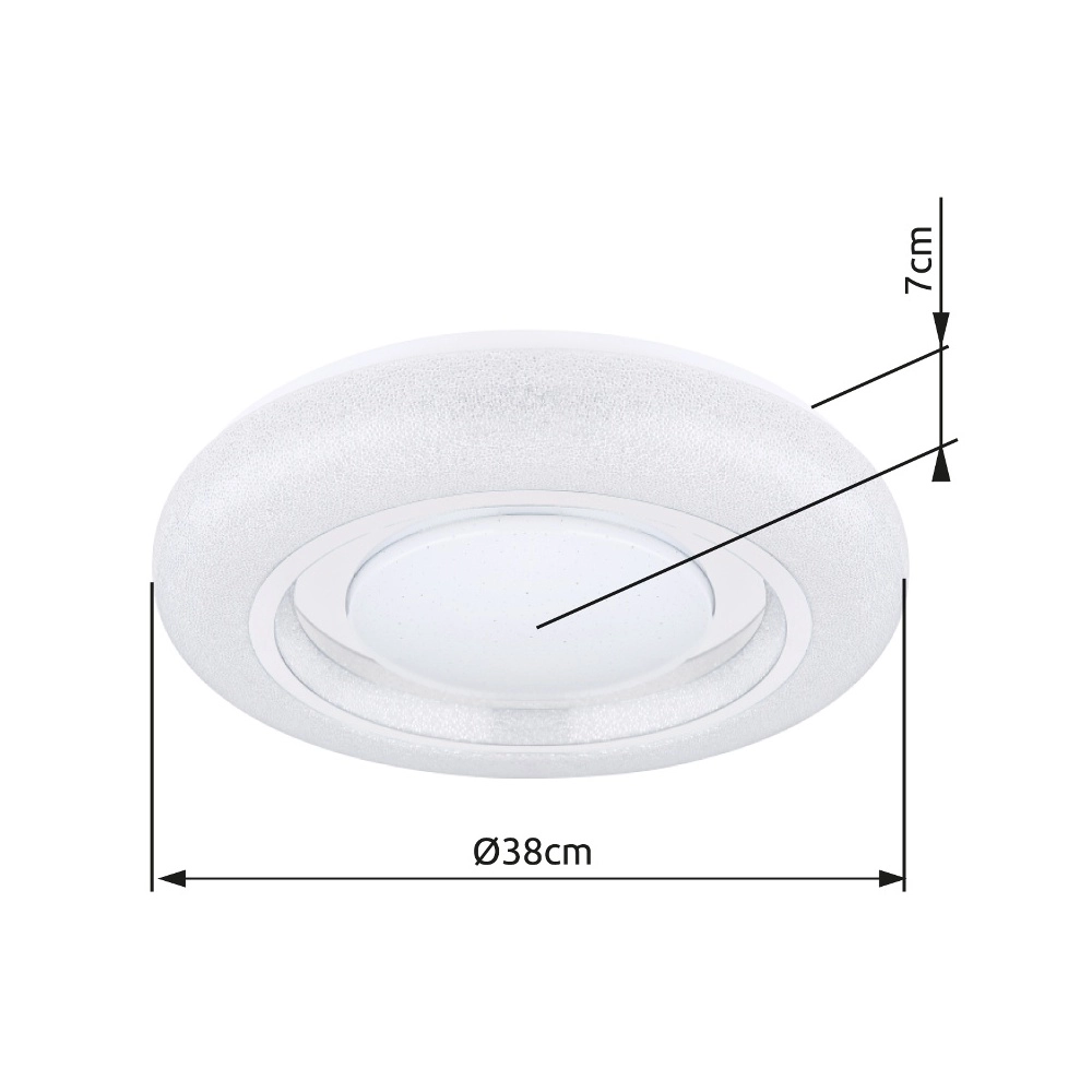 Ceiling lamp Rada white Globo 9007371404940