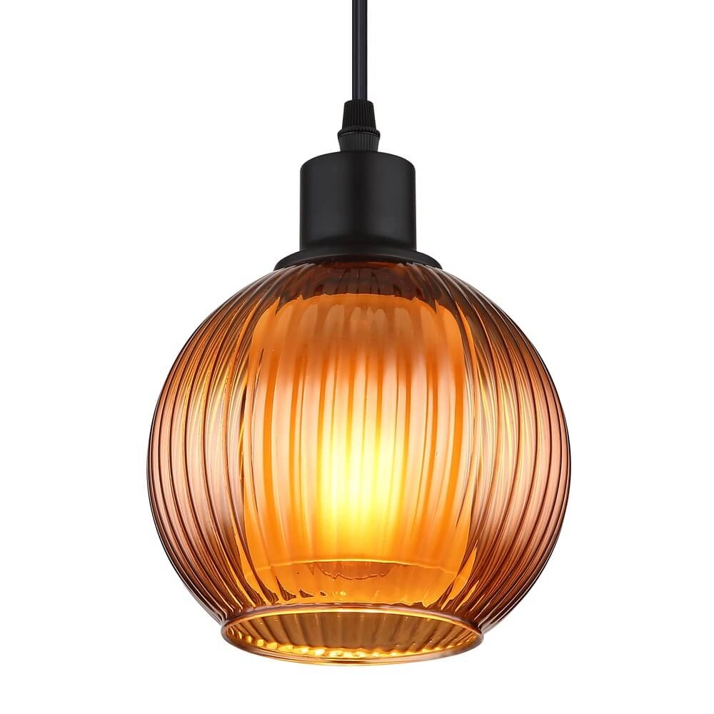 Pendant lamp Zumba orange glass Ø 15cm Globo 9007371455812