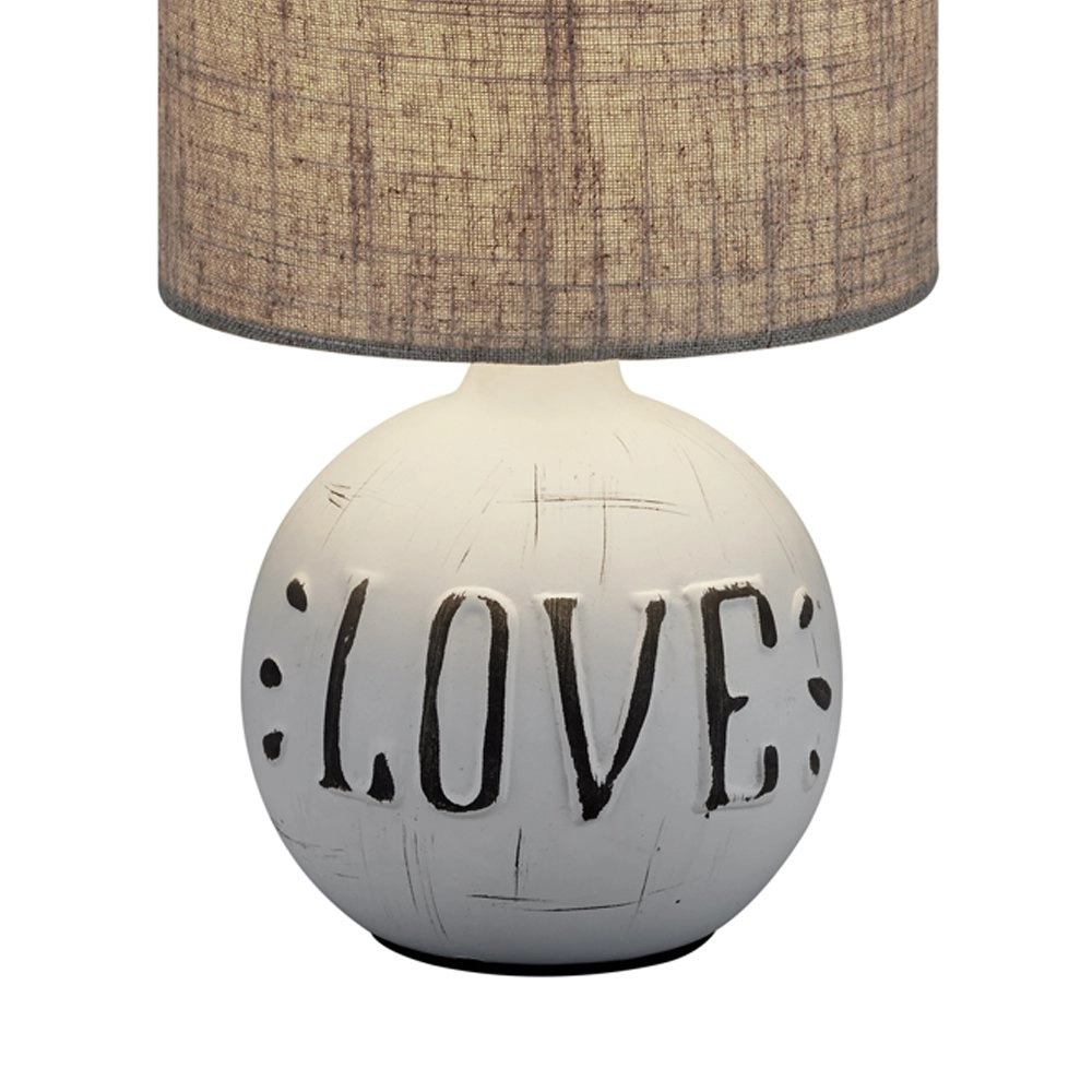 Table lamp shade Esna Love 16cm gray Trio 4017807377668
