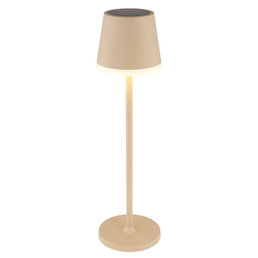 Solar table lamp Vannieso sand brown