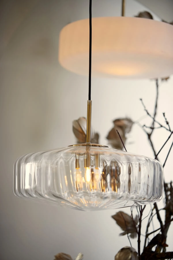 Pendant lamp Pleat gold Ø40cm