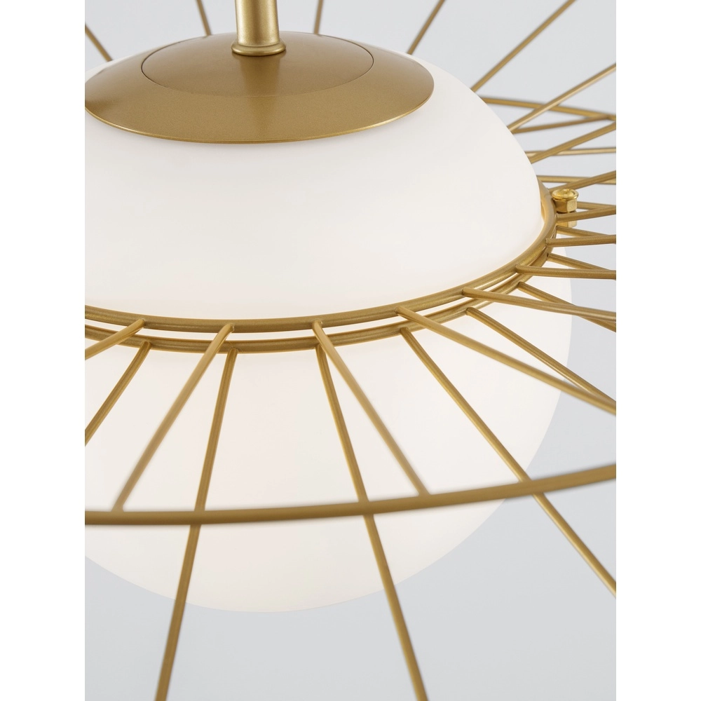 Golden pendant lamp Ellery Ø 45cm Lyora 5212017435286