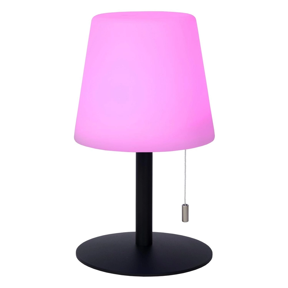 Rechargeable table lamp Rio black and white Lucide 5411212134264