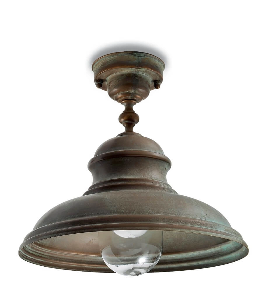Country Pendant Lamp Mill S - aged brass