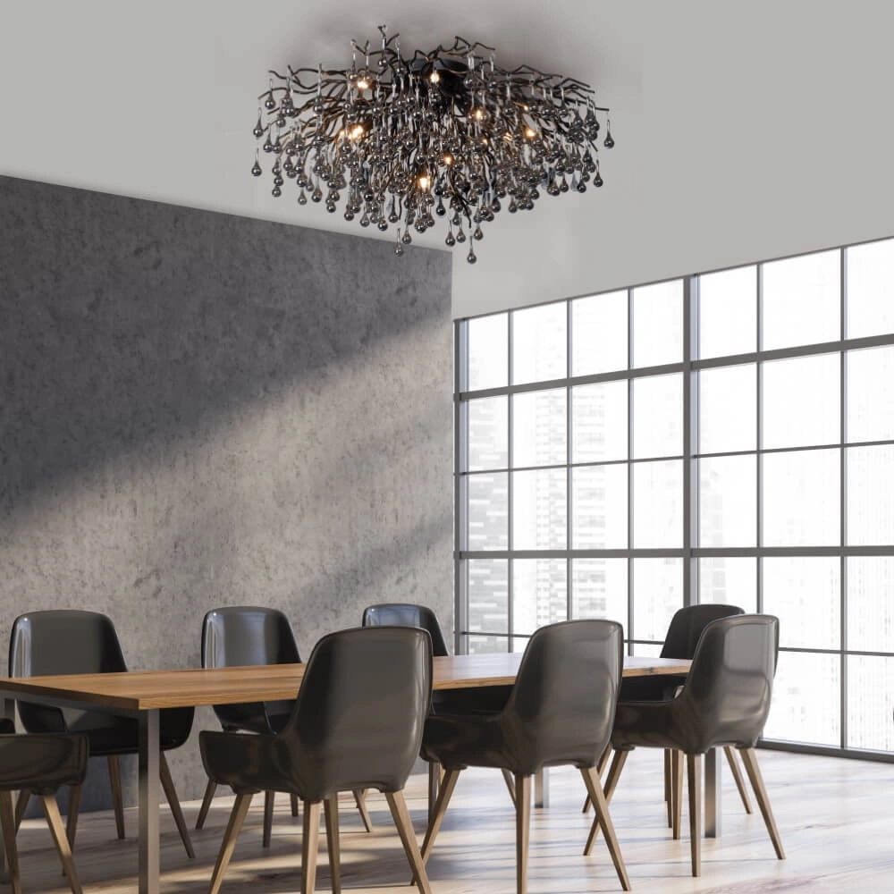 Chandelier Icicle black 100cm Paul Neuhaus 4012248377581